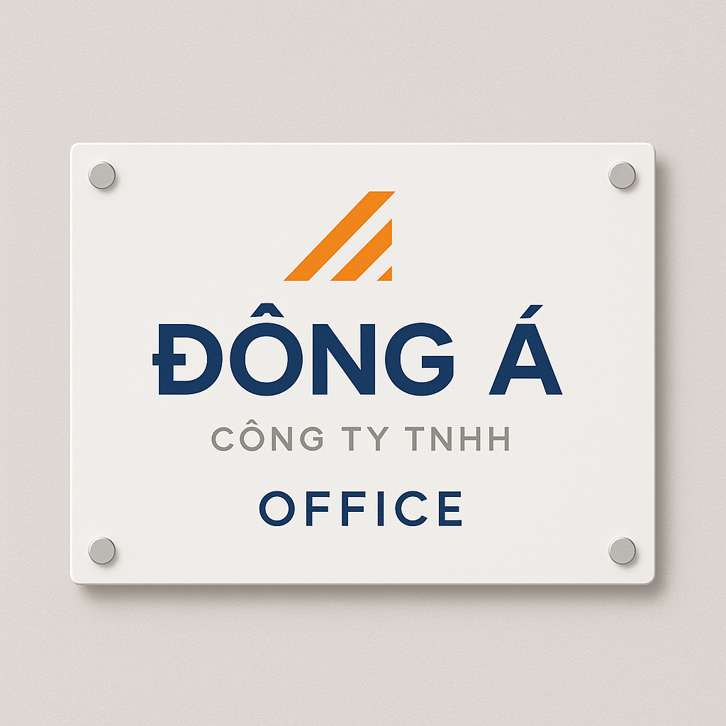 Bảng hiệu công ty đẹp cho văn phòng hiện đại – Thiết kế đơn giản mà nổi bật